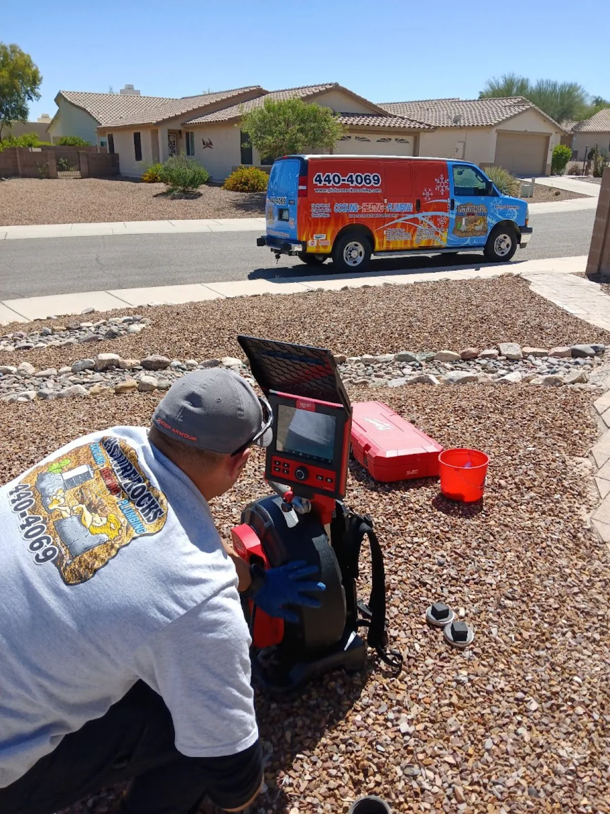 Picture Rocks service van in the Sonoran desert